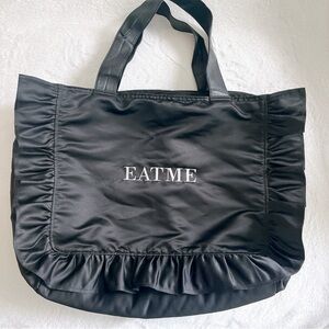 Brand New jfashion harajuku brand EATME black large shoulder bag for travel